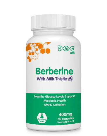 Berberine 400mg with Milk Thistle - 60 Capsules
