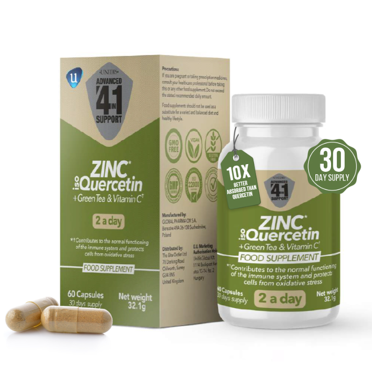 Advanced 4in1 Support Zinc Iso Quercetin + Green Tea & Vitamin C 60s