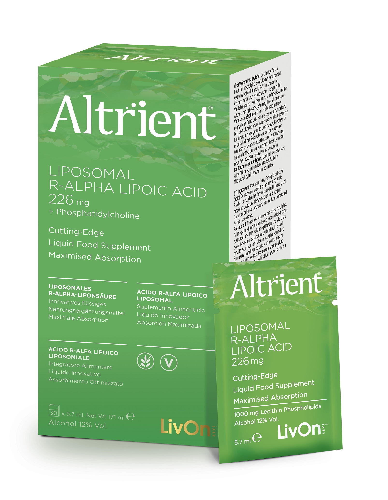 Liposomal R-Alpha Lipoic Acid 226mg 30 Sachets