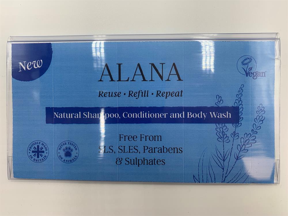 Alana Branded Shelf Talker