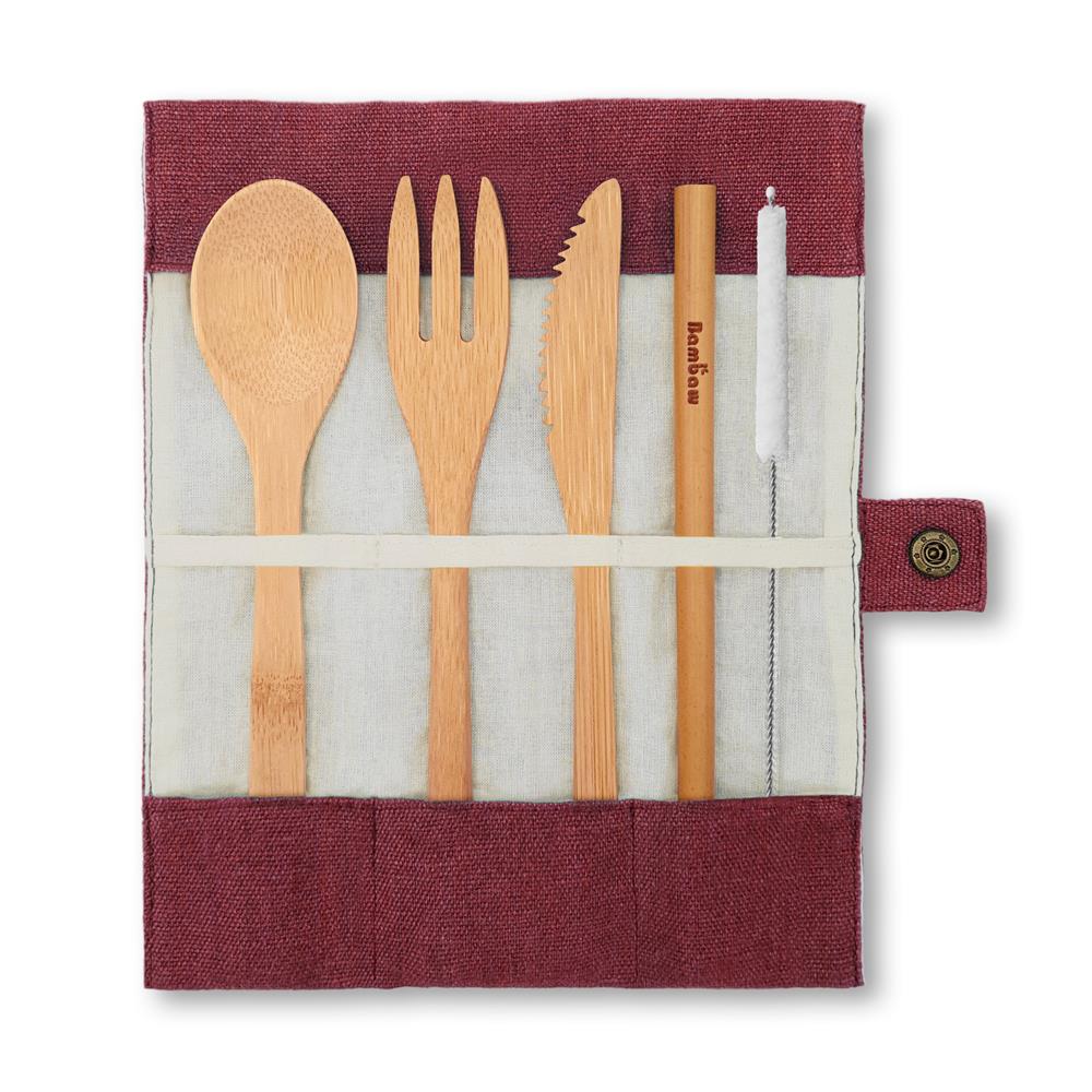 Bamboo cutlery set | Berry