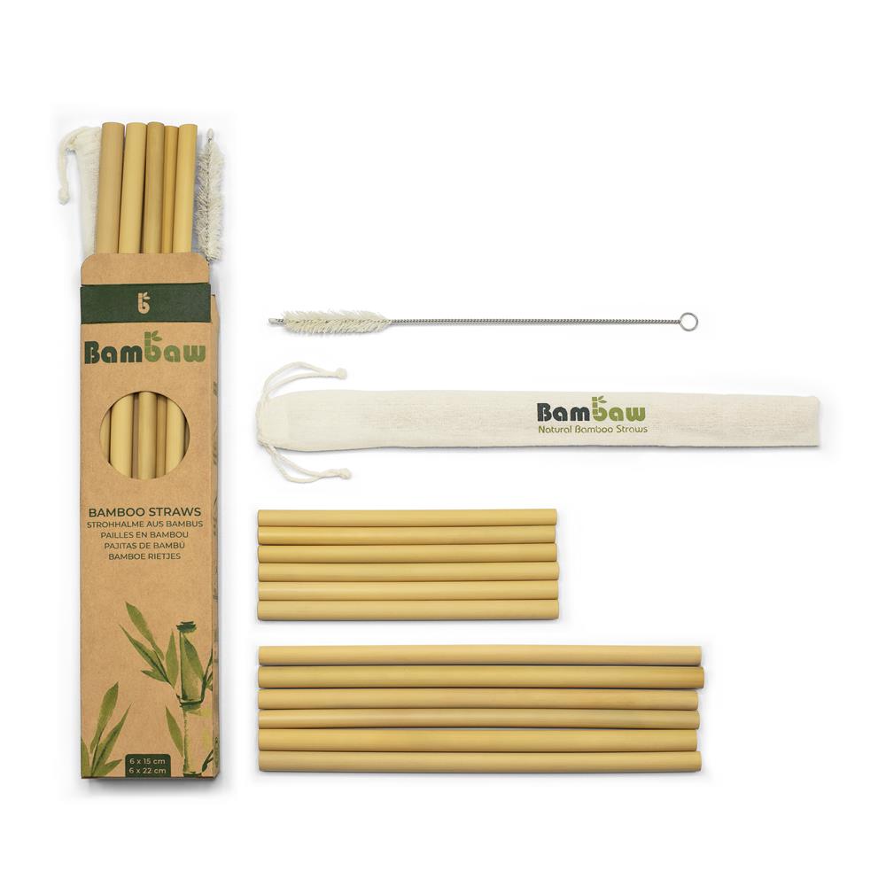 Box| Bamboo straws 15 & 22 cm