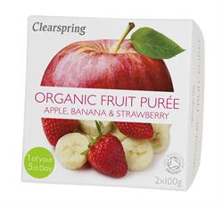 Fruit Puree Apple/Banana/Straw (Pack of 2)