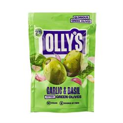 Garlic & Basil Green Olives (Pack of 12)