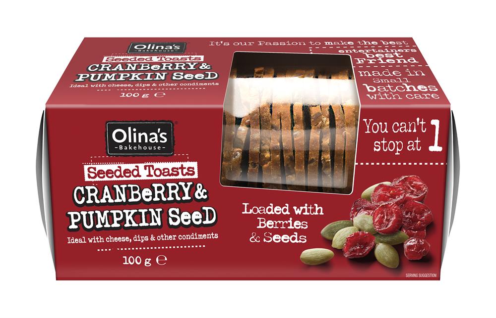 Cranb. & Pumpkin Seeded Toasts (Pack of 3)