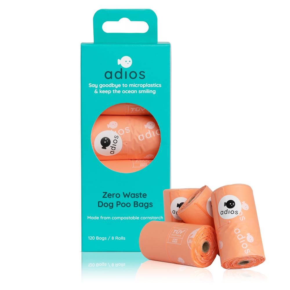 Compostable Poo Bag Pink 60 Pack with Handles