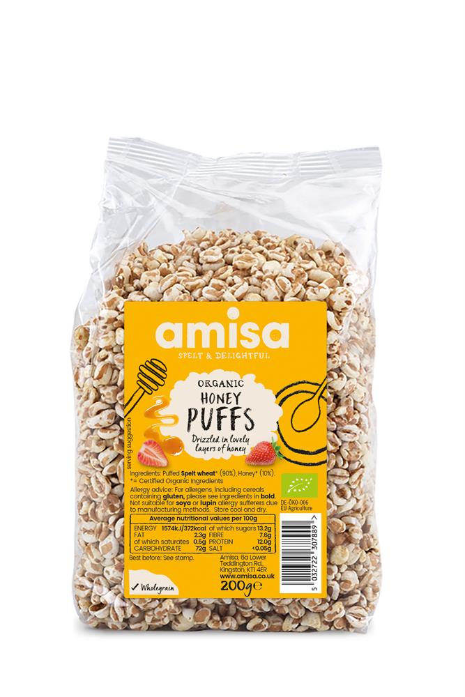 Organic Spelt Honey Puffs (Pack of 2)