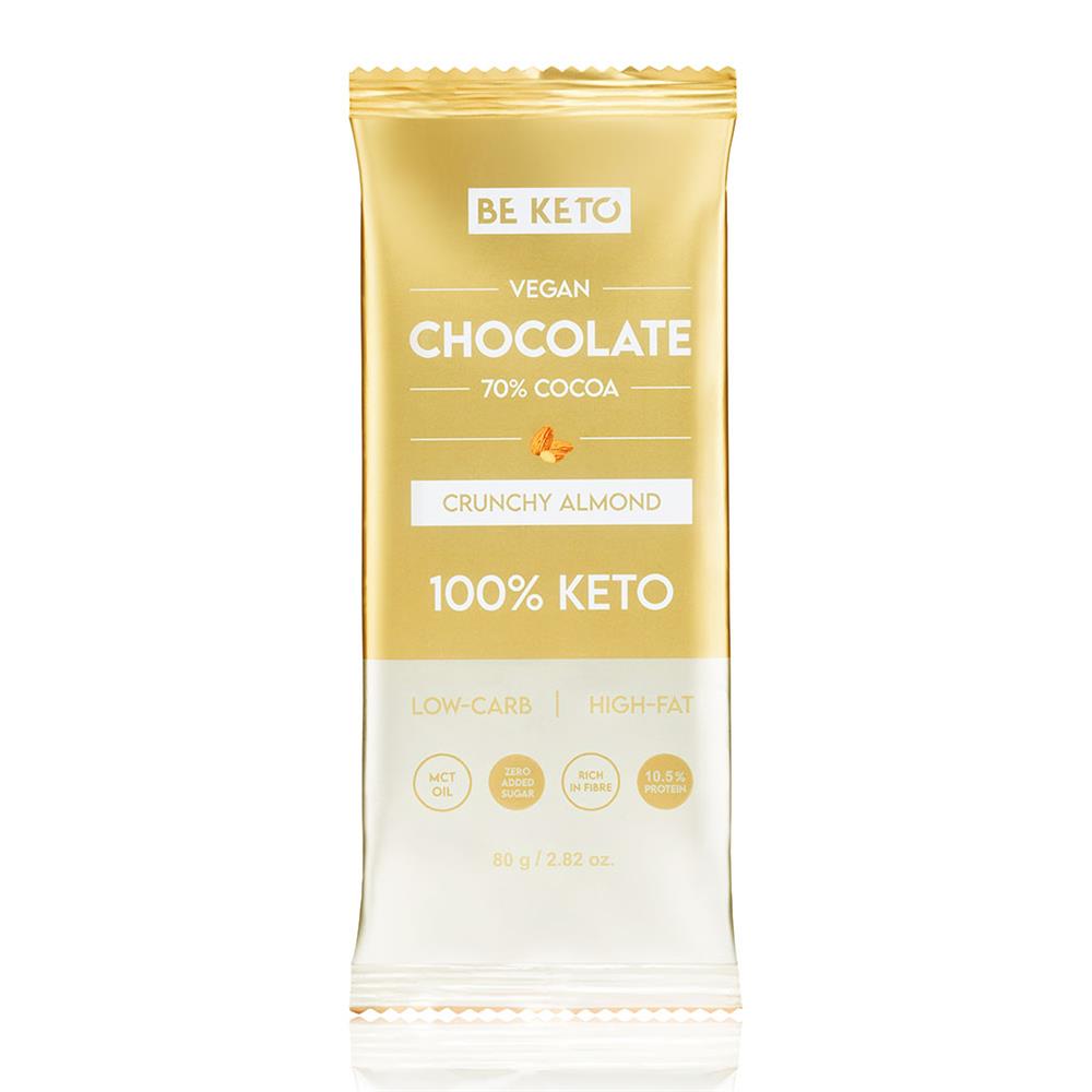 Vegan Keto Chocolate + MCT Crunchy Almond 80g