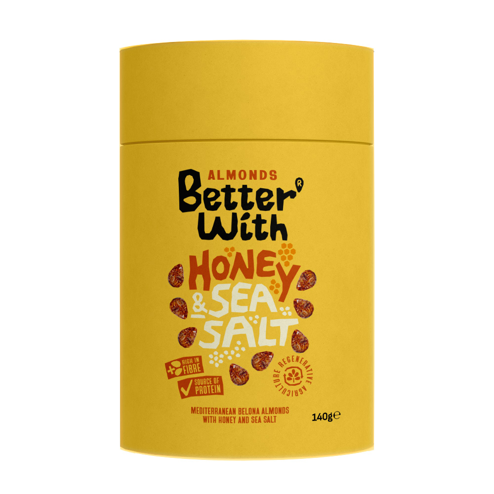 Honey & Sea Salt Almonds Tube 140g