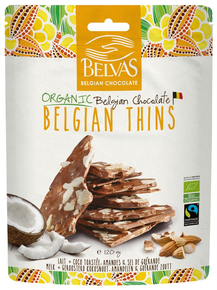 Belgian Thins Milk Coco Almond