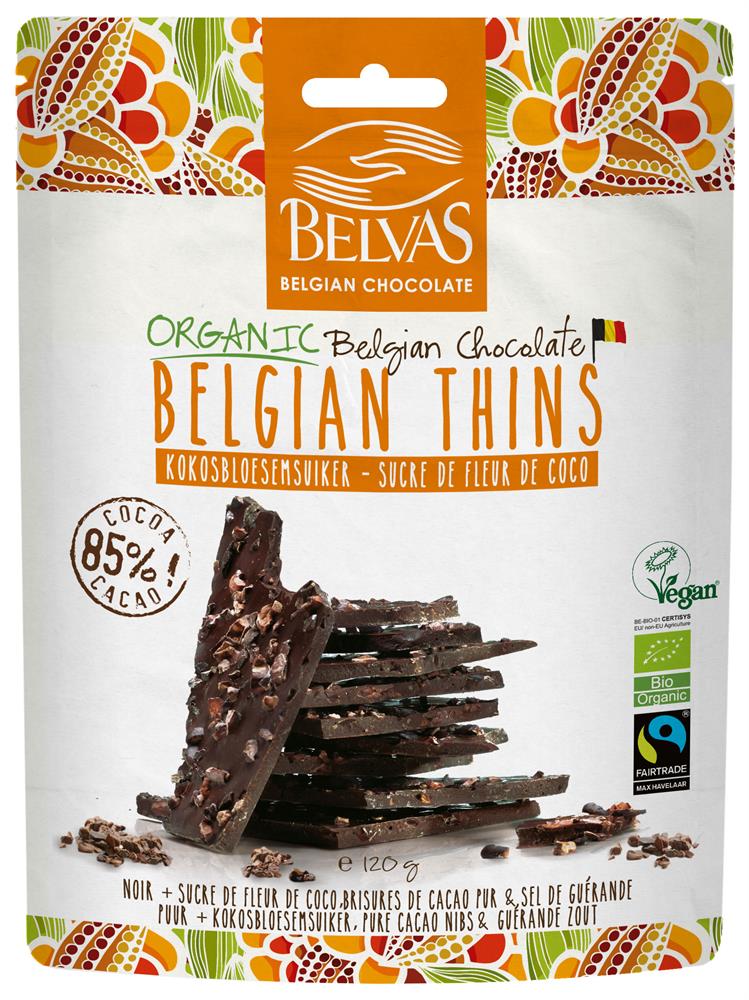 Belgian Thins Dark 85% Coco