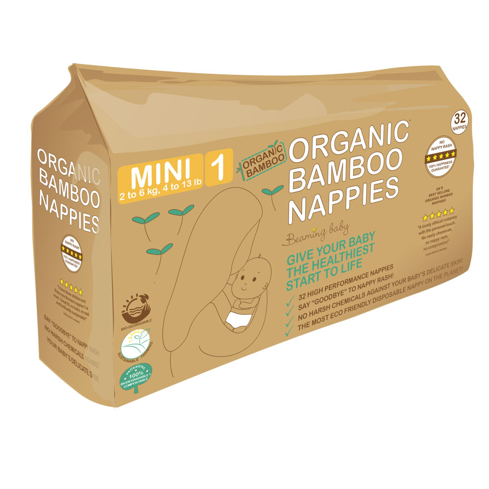 Organic Bamboo Nappies Size 1