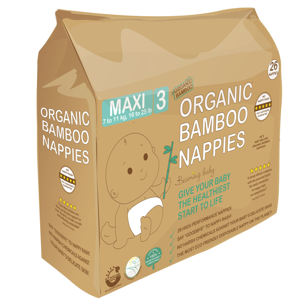 Organic Bamboo Nappies Size 3