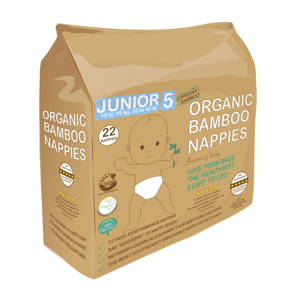 Organic Bamboo Nappies Size 5