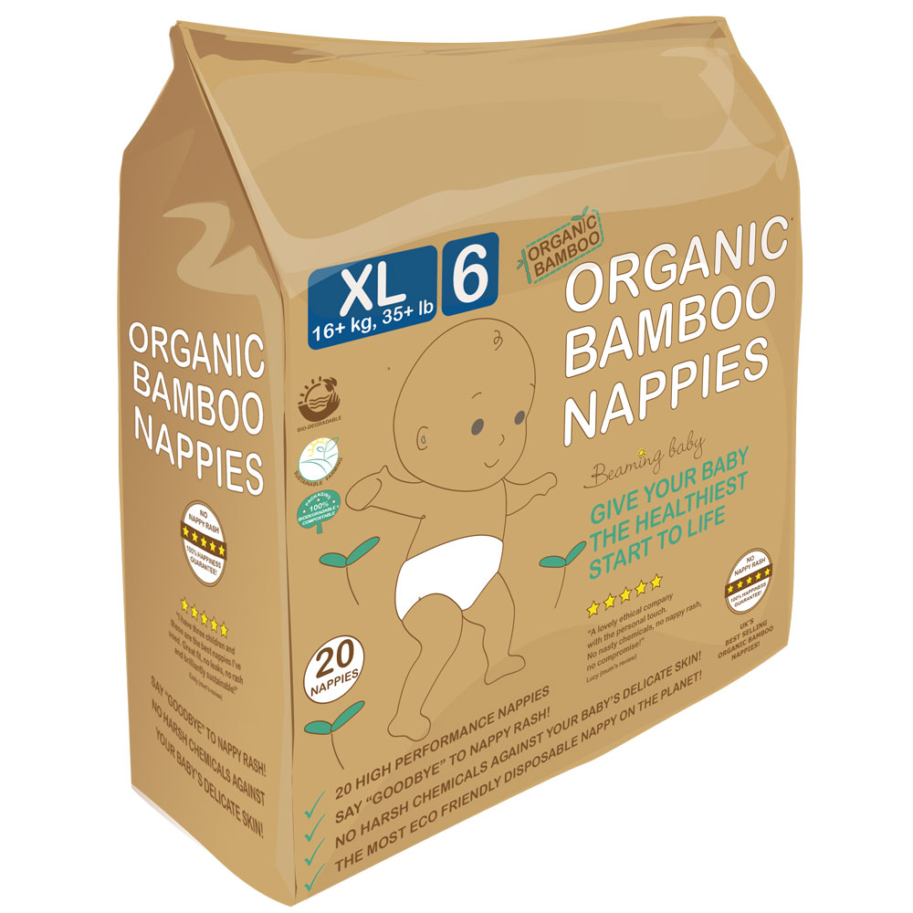 Organic Bamboo Nappies Size 6