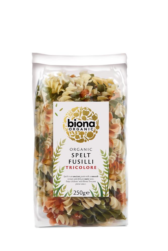 Org Spelt Tri Colore Fusilli (Pack of 2)