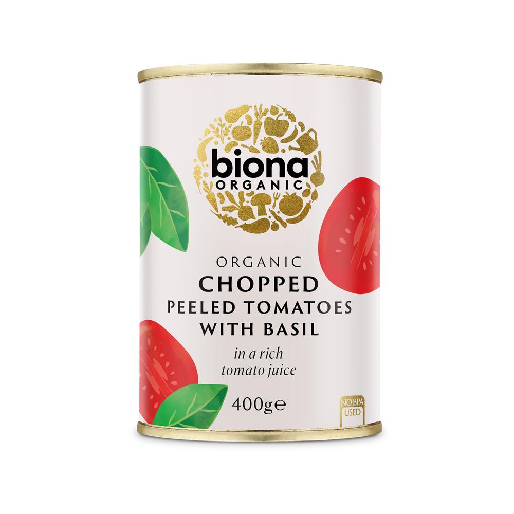 Org Chopped Tomatoes & Basil