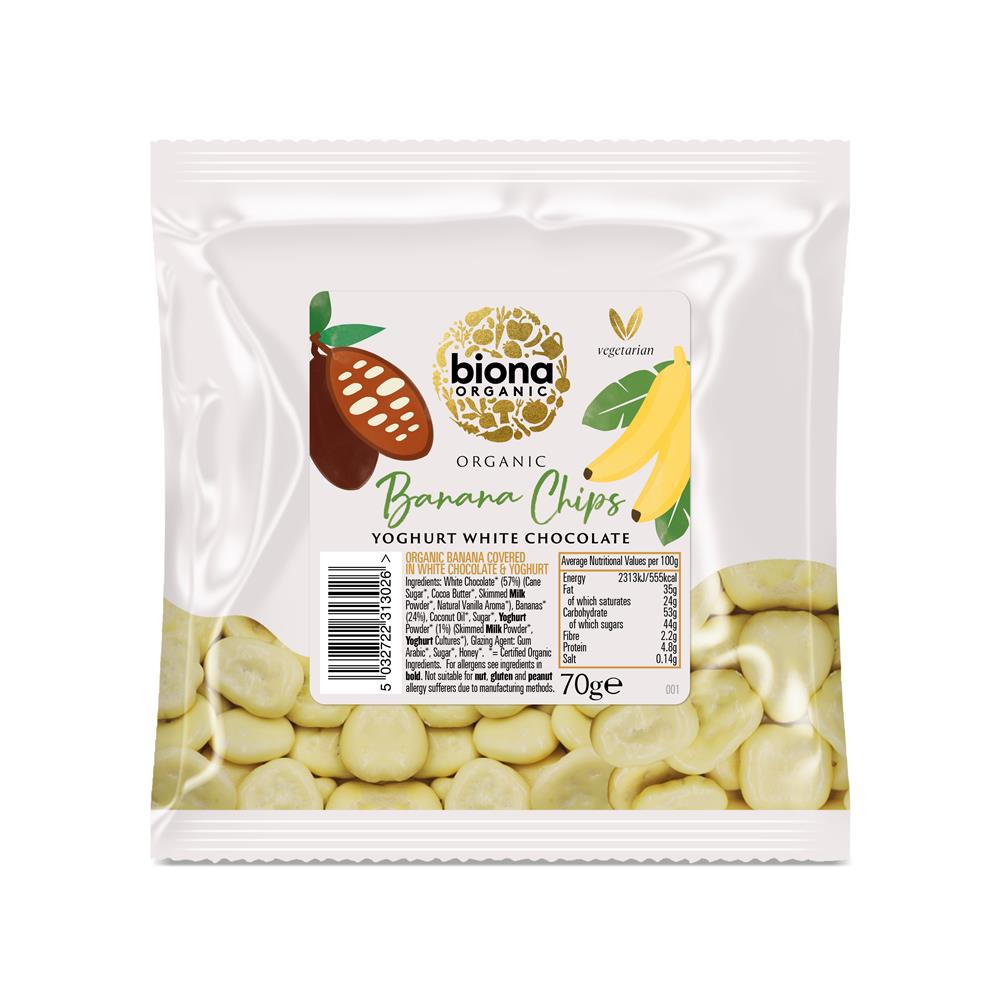 Org White Choc Banana Chips (Pack of 2)