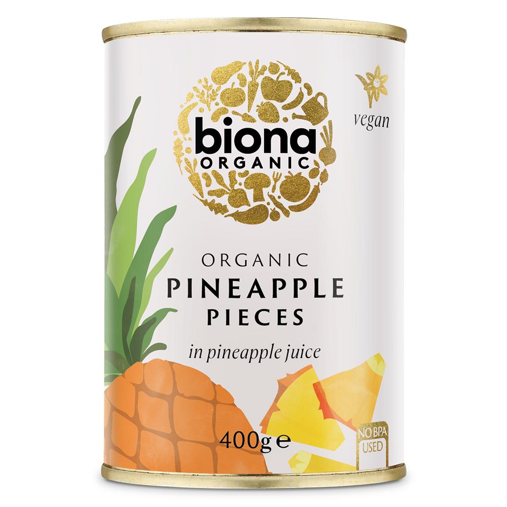 Org Pineapple Pieces in Juice (Pack of 2)