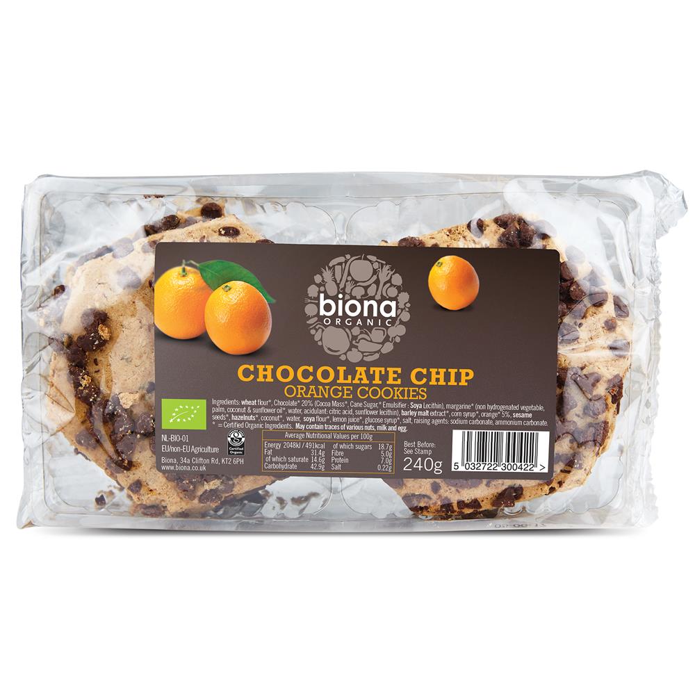 Org Choc Chip Orange Cookies (Pack of 2)