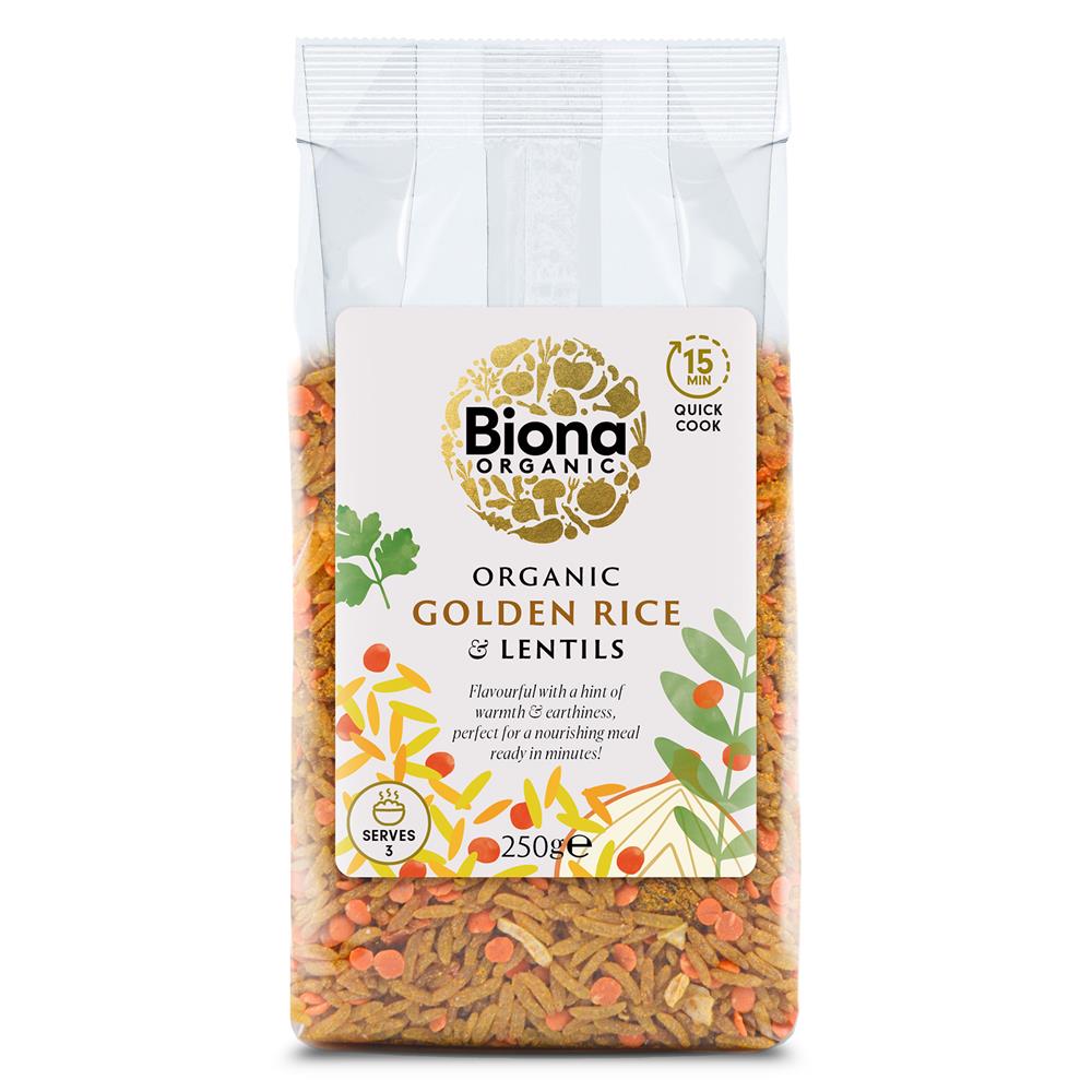 Organic Golden Rice & Lentils 250g