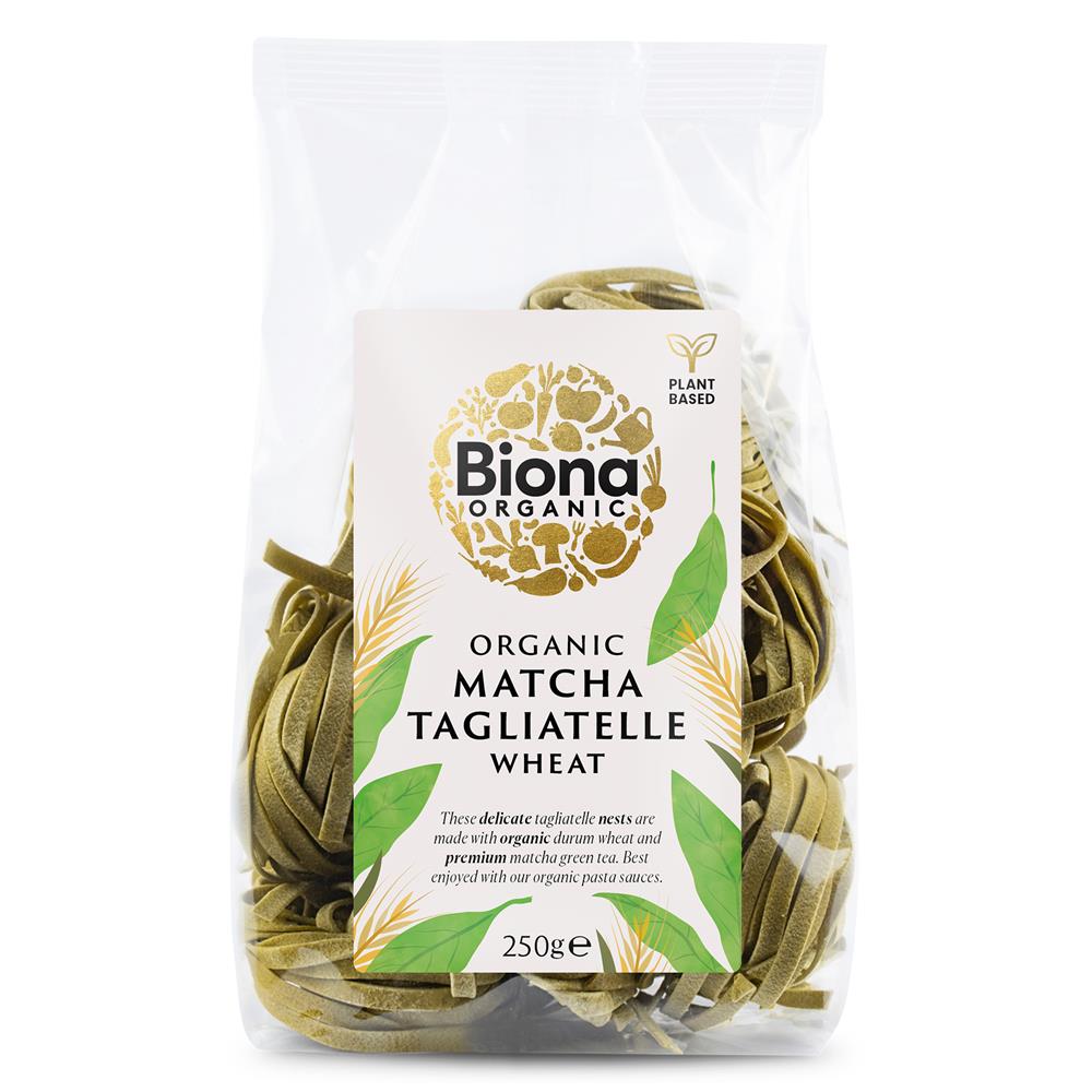 Organic Matcha Wheat Tagliatelle Nests 250g