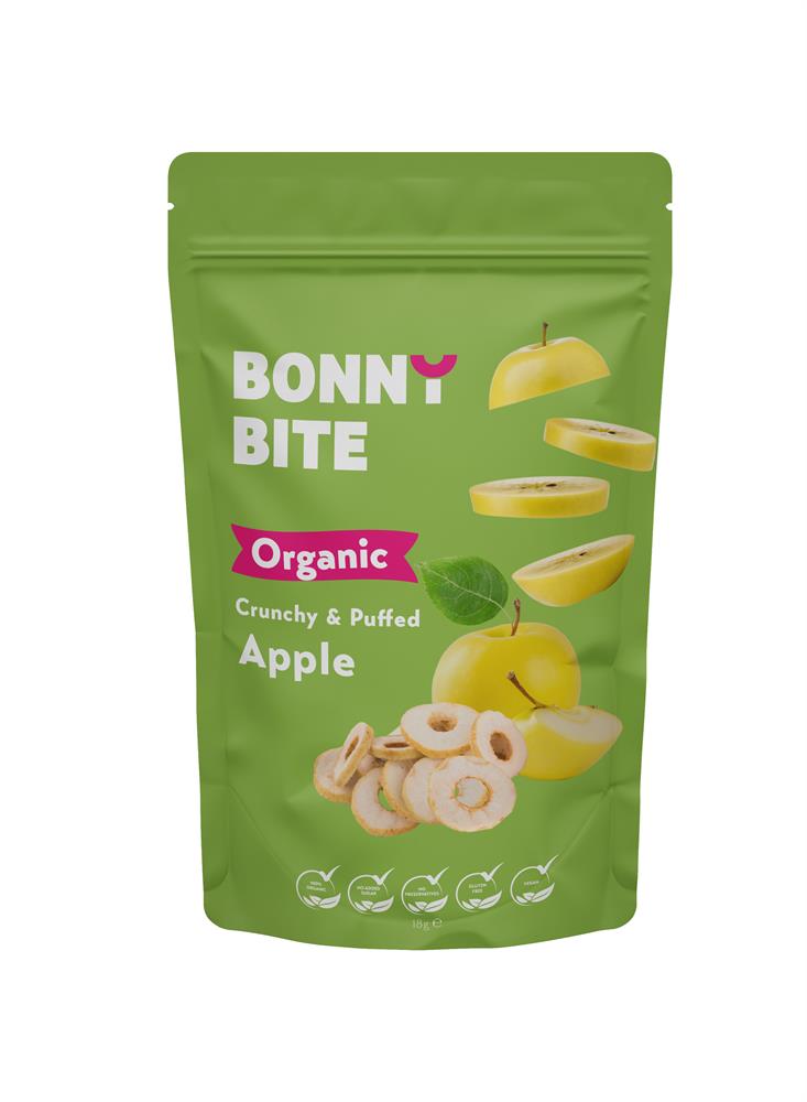 Crunchy & Puffed Apple 18g (Pack of 2)