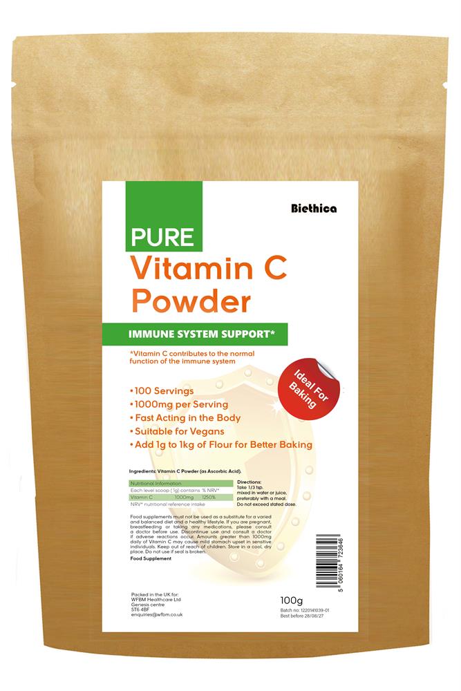 Vitamin C Powder Immune System Support 100g