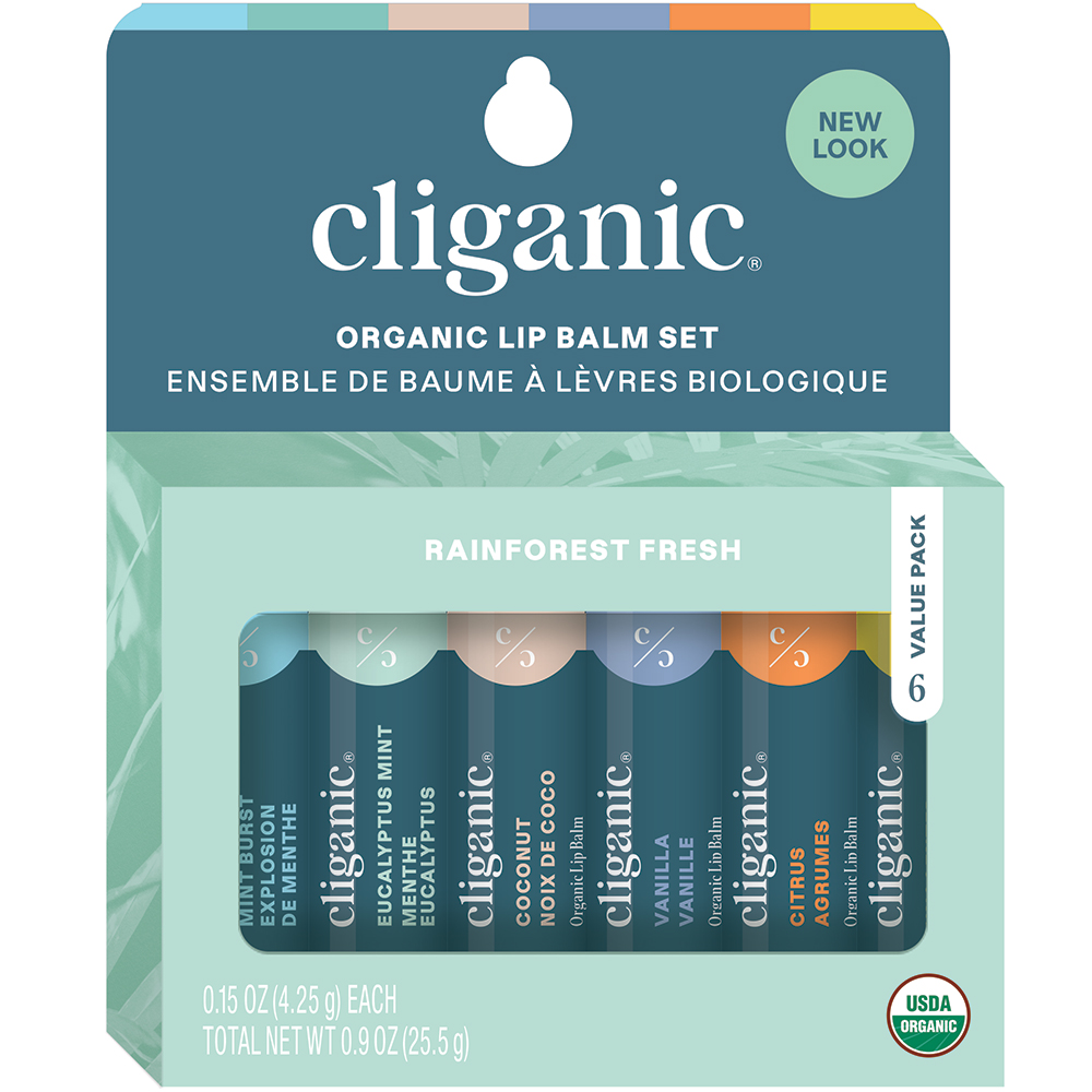 Organic Lip Balm Set 6pk