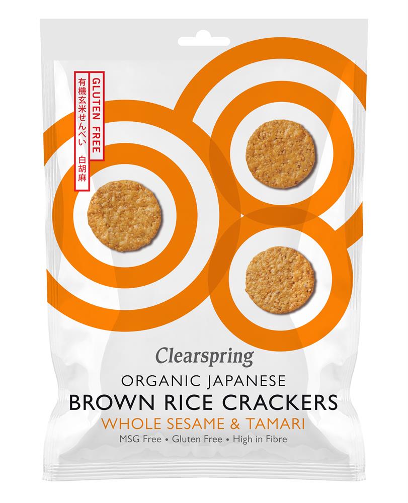Org Rice Crackers Whole Sesame