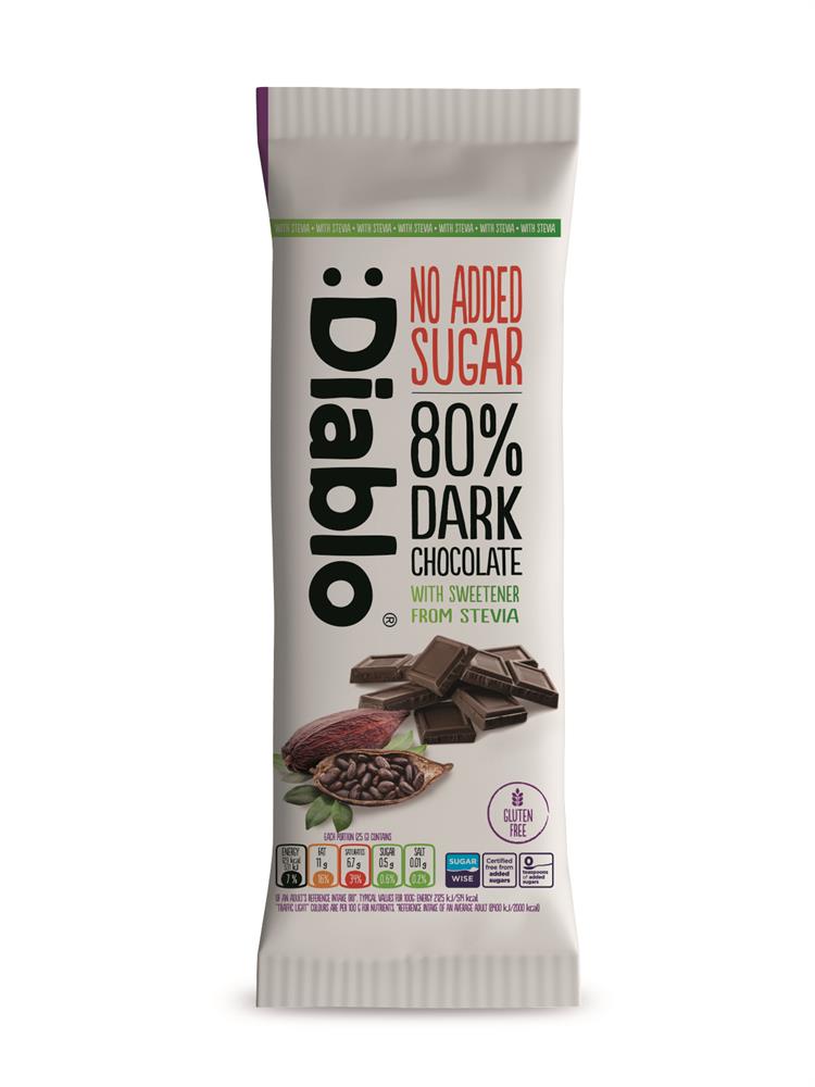Dark Chocolate 80% with Stevia (Pack of 3)
