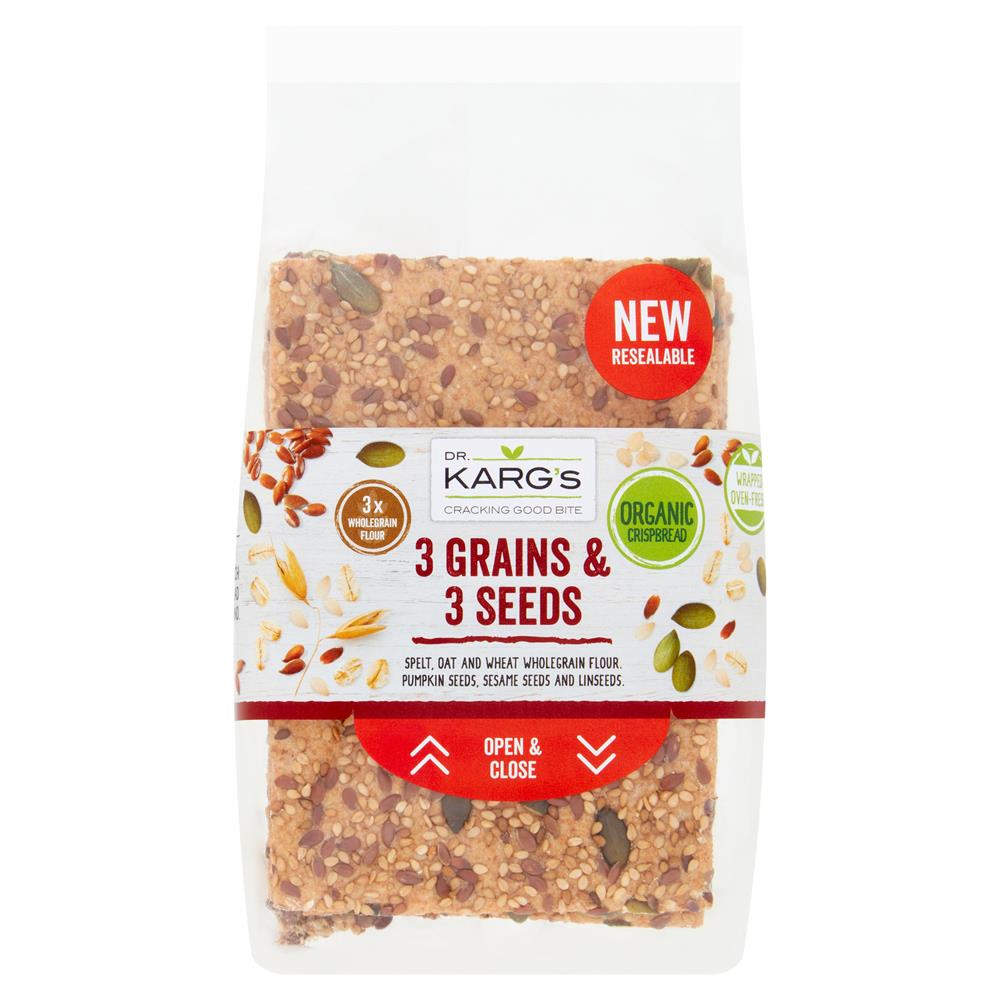 Org Wholegrain Crispbread 3+3 (Pack of 8)