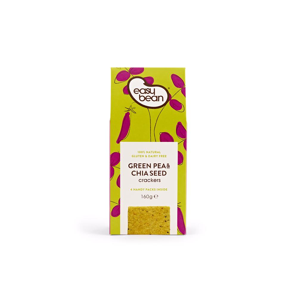 Green Pea & Chia Seed Crackers (Pack of 8)