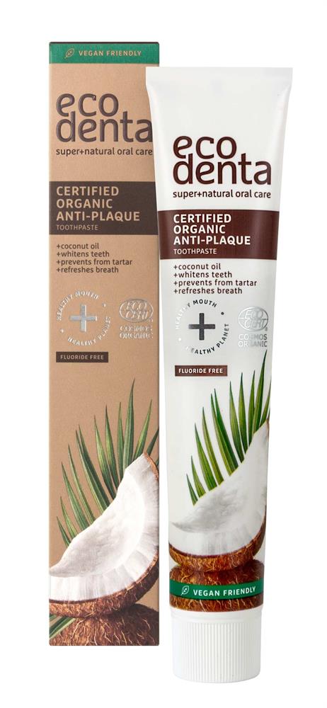 organic anti-plaque toothpaste with coconut oil 75ml