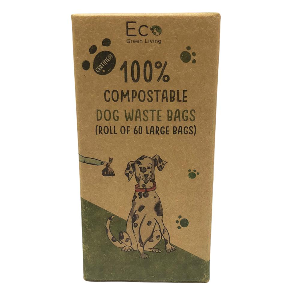 Compostable Dog Waste Bags 1 Pack. 60 Large Bags