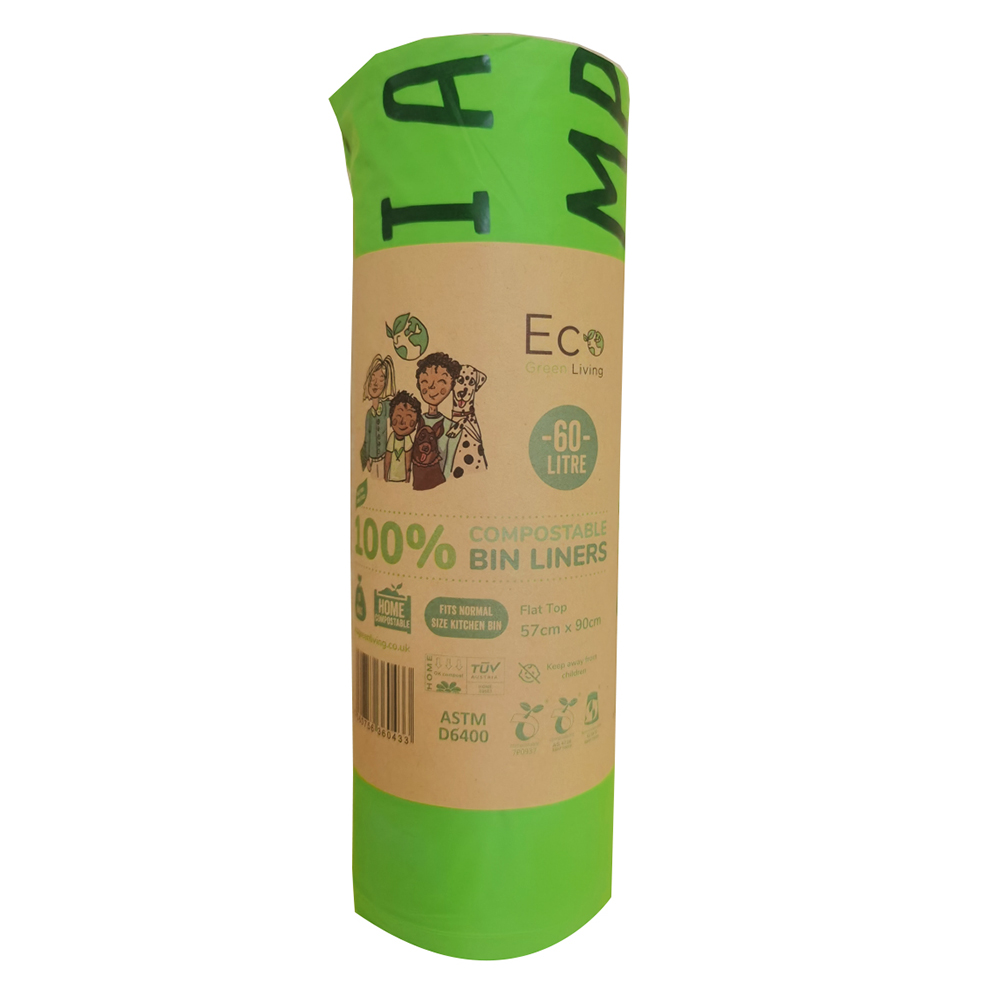 Certified Compostable 60L Large Bin Bags
