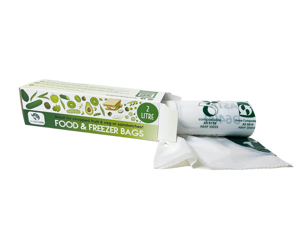 2 Litre Certified Compostable Food & Freezer Bags