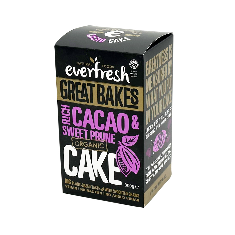 Organic Cacao and Prune Cake