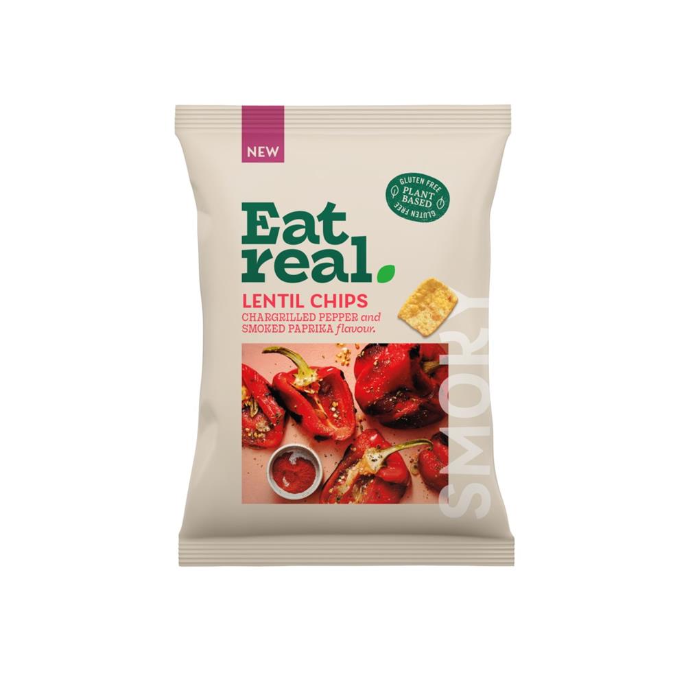 Lentil Chips Chargrilled Red Pepper 95g