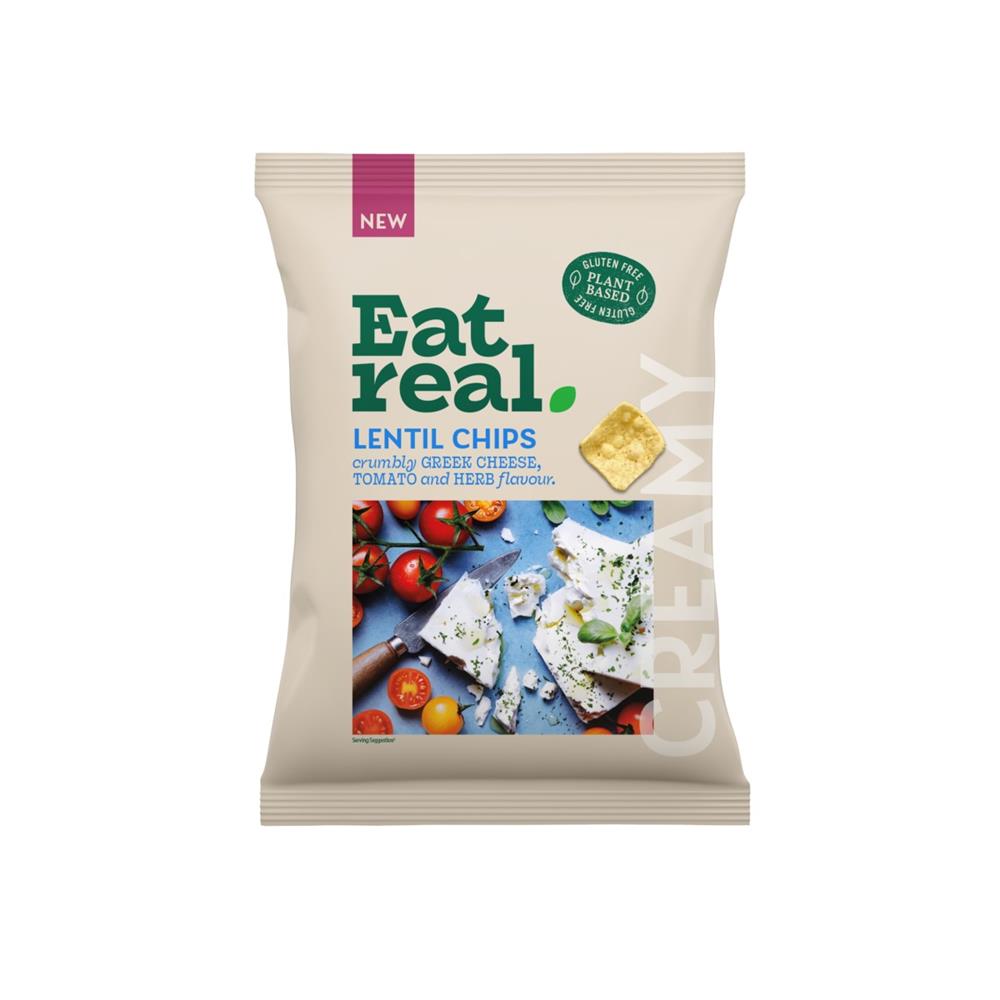 Lentil Chips Greek Cheese Tomato & Herb 95g