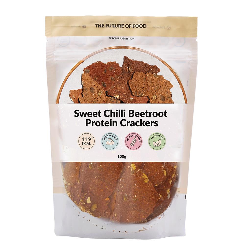 Sweet Chilli Beetroot Protein Crackers 100g
