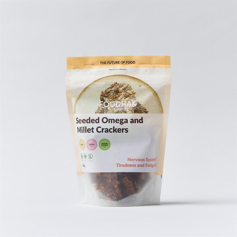 Seeded Omega and Millet Crackers 100g