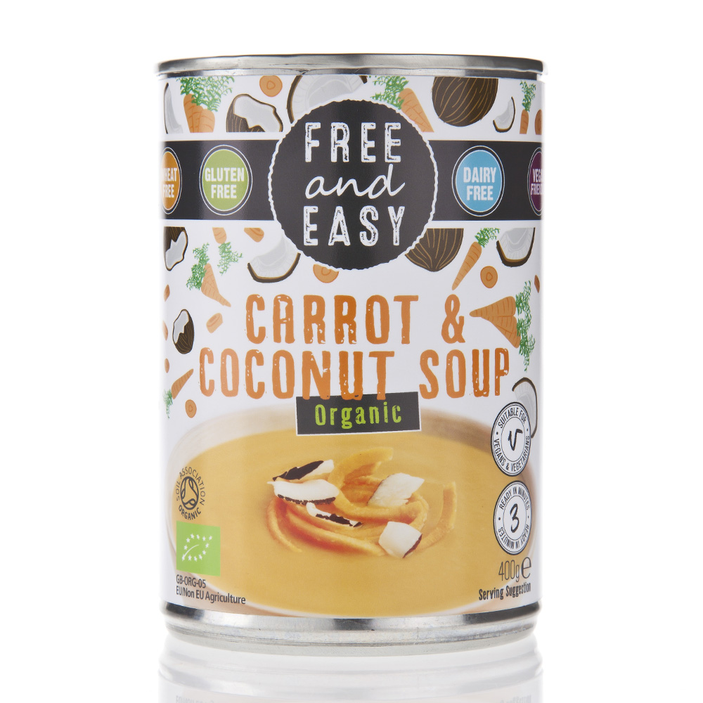 Organic Carrot & Coconut soup (Pack of 2)