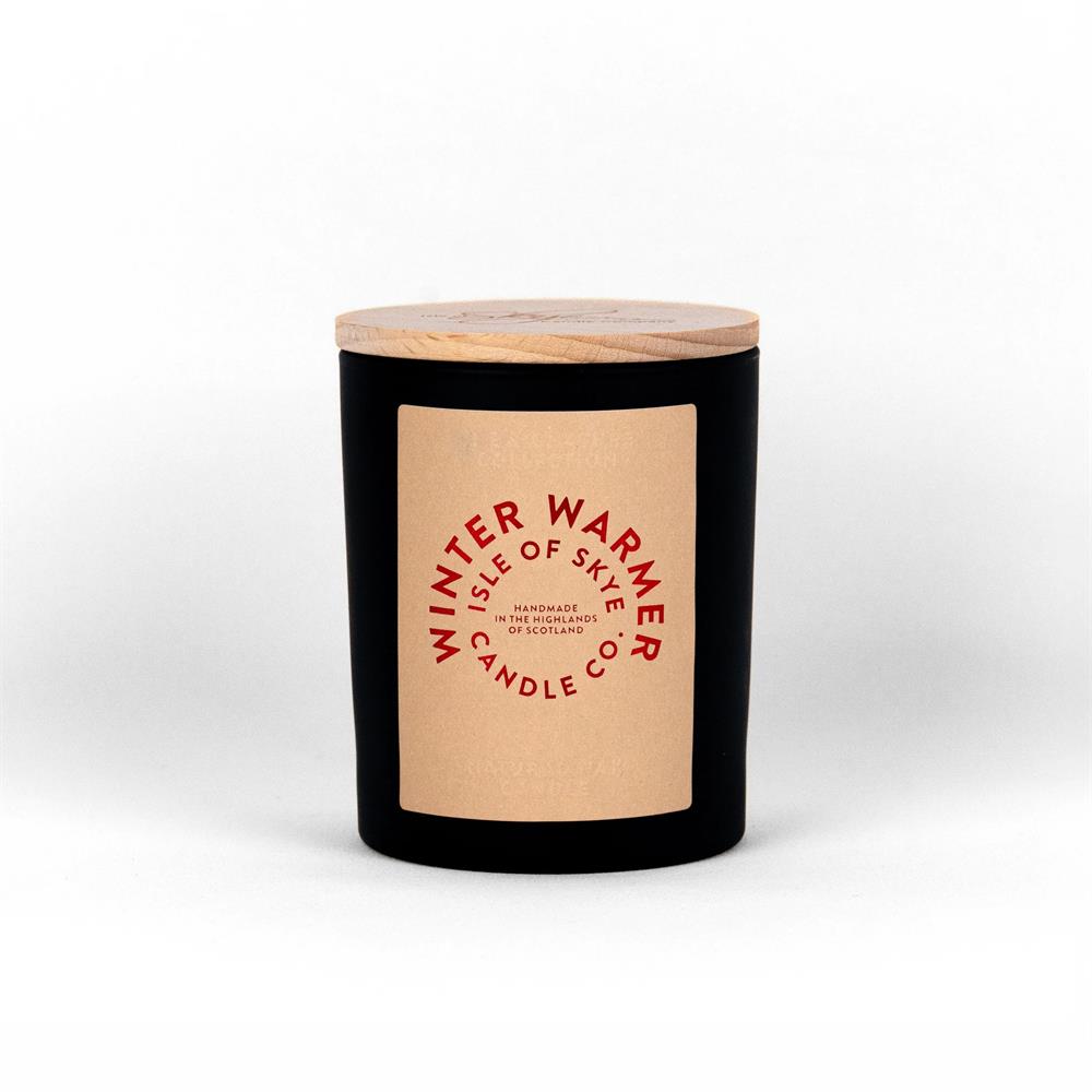 Winter Warmer Black Natural Wax Candle 9.5cm x 8cm x 8cm