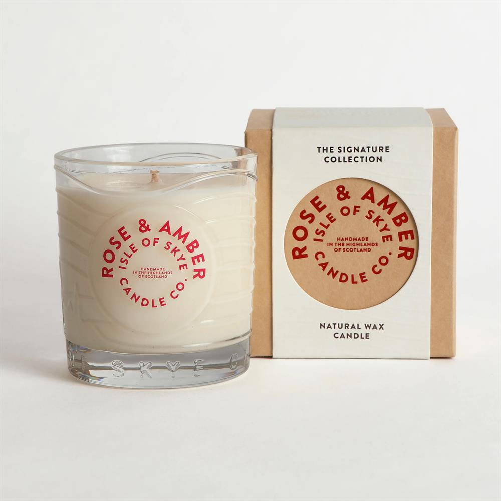 Rose & Amber Island Natural Candle 8.6cm x 7.7cm x 7.7cm