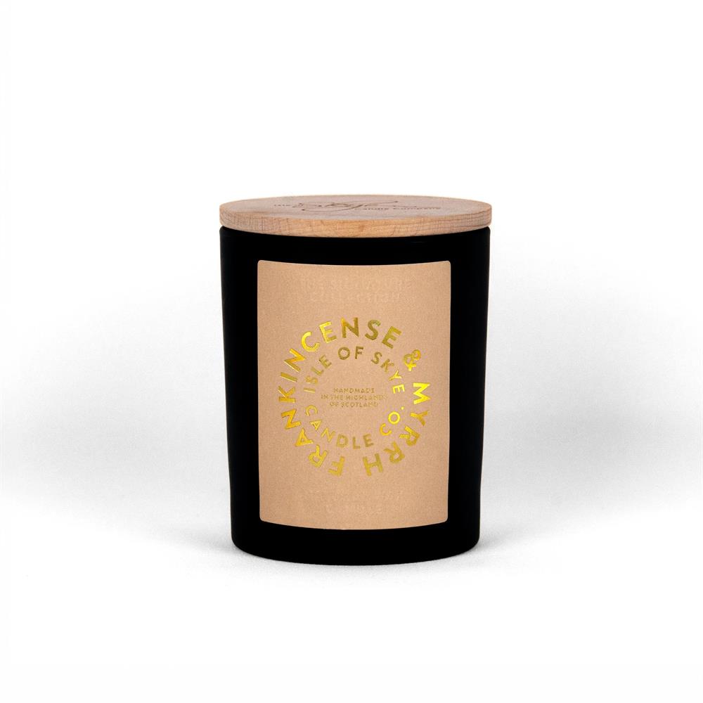 Frankincense & Myrrh Black Candle 9.5cm x 8cm x 8cm