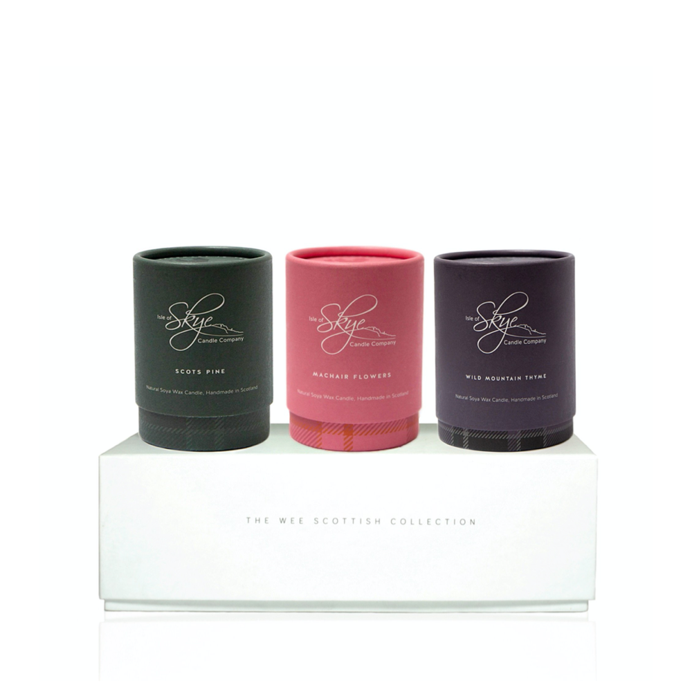 Scottish Collection Miniature Candle Gift set of 3 candles