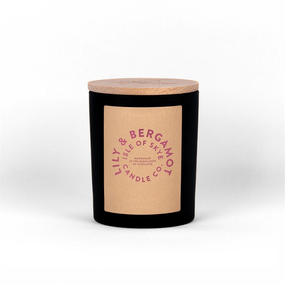 Lily & Bergamot Natural Wax Candle 9.5cm x 8cm x 8cm
