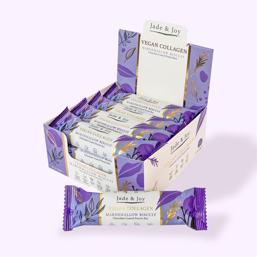 Vegan Collagen Marshmallow Biscuit Protein Bar 50g
