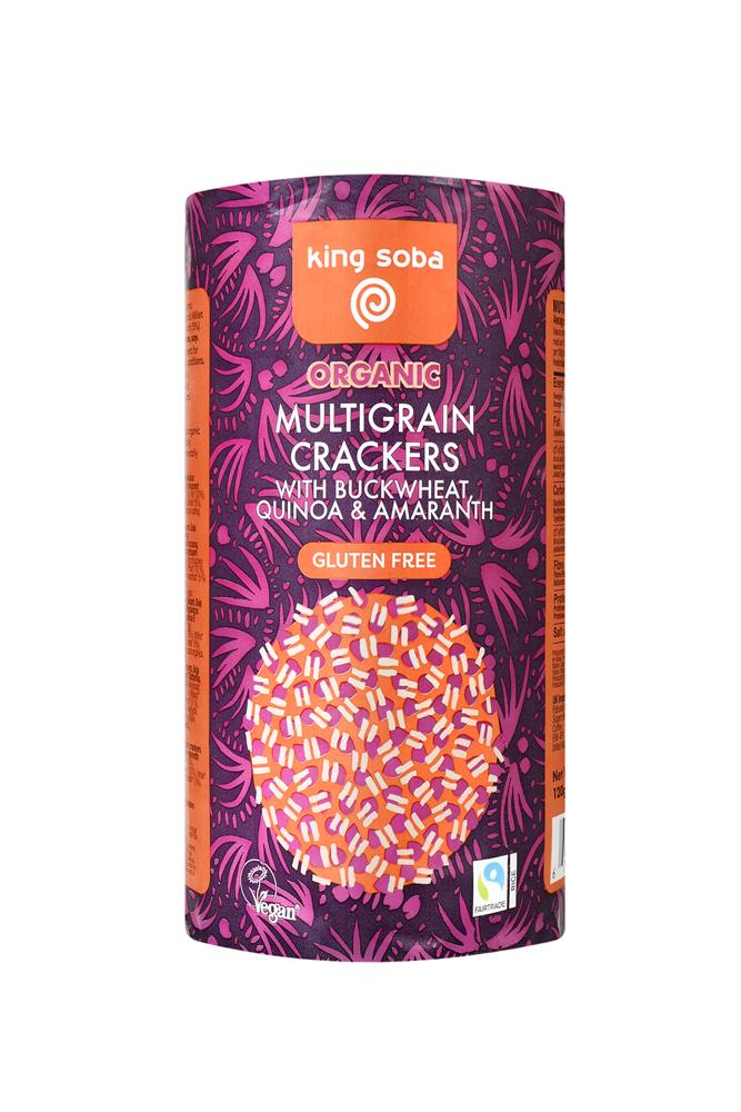 Organic & Fairtrade Multigrain Crackers 120g
